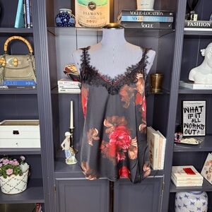 WHBM Floral Lace-Trim Cami – Size M